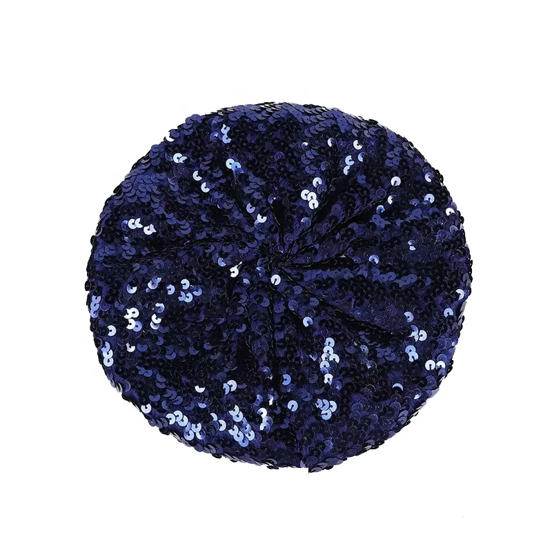 Wholesales Fashion Women Decoration Boinas Caps Custom Logo Sequin Berets Hats