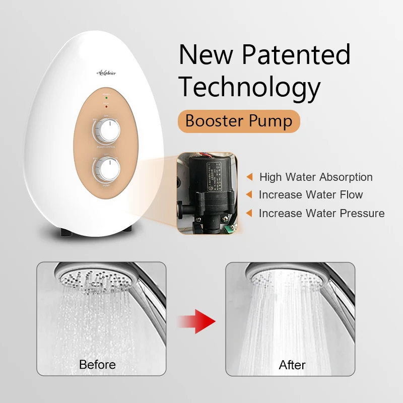 OEM/ODM 220v Mini Instant Electric Tankless Kitchen Mini Water Heater With Pump