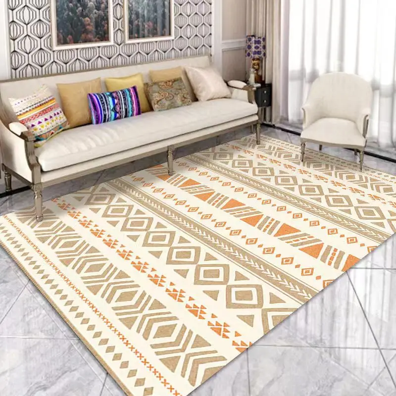 Persian Moroccan style living room carpet printed on crystal velvet floor rug cheap can be customized carpets and rugs mat