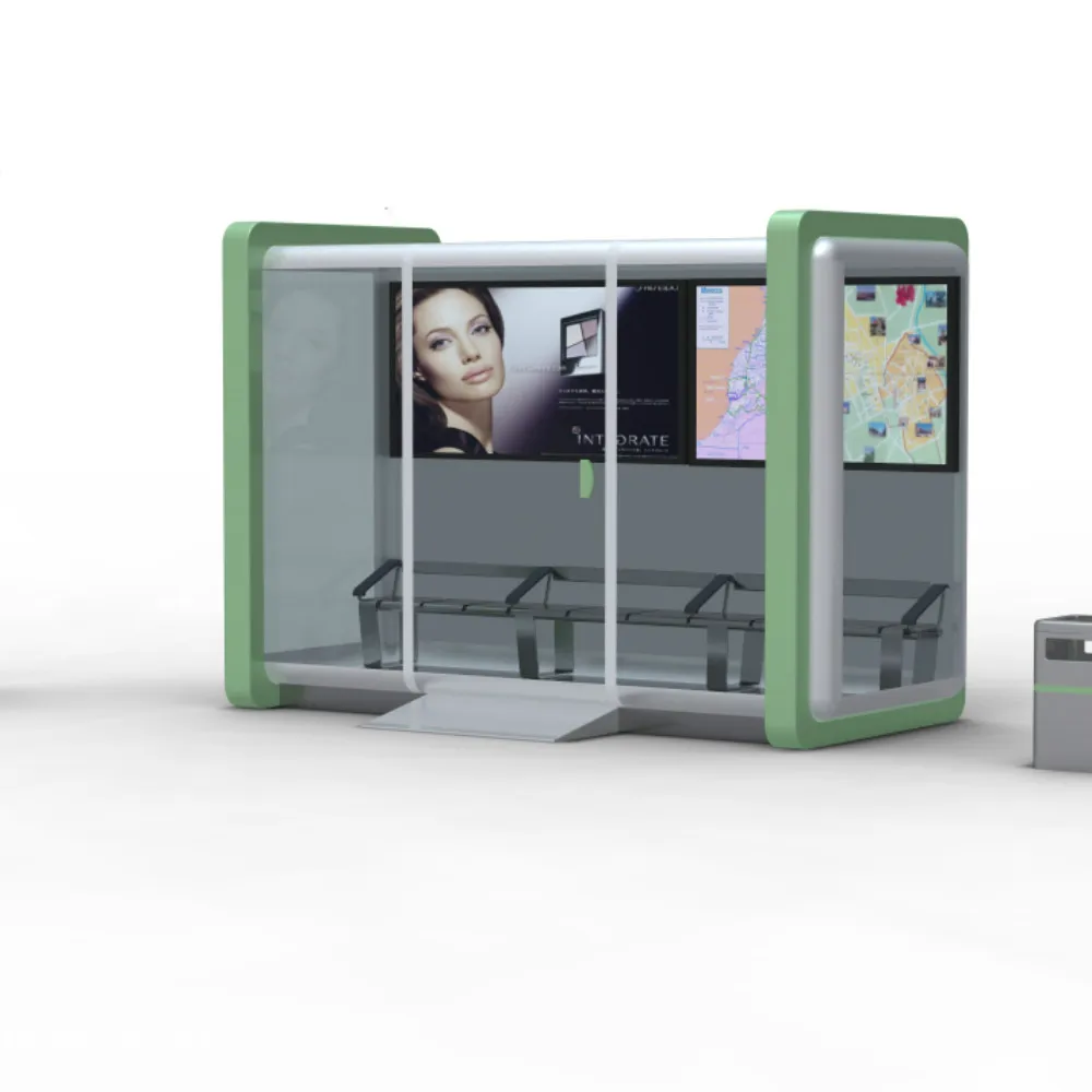 Keenhai Bus Shelter Bus Stop Station With Solar Light Box Design