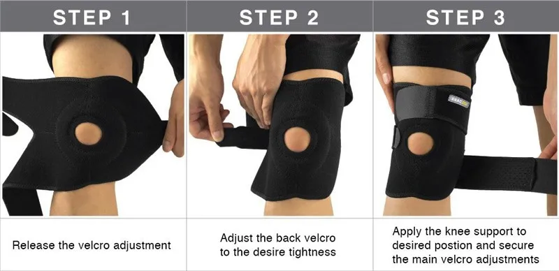 Fitness Sports Knee Compression Sleeve High Elastic bandage tape Adjustable Knee pads Protector Support PATELLA belt strap band