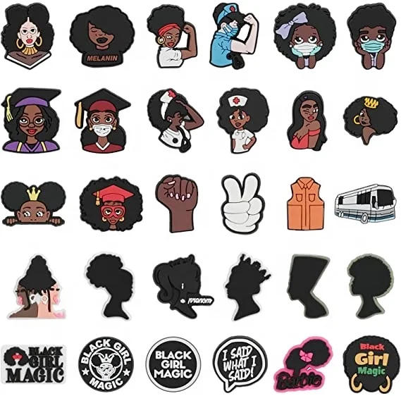 Wholesale Vendor Custom Designer Stylish Shoes Decoration Smile PVC Accessories 2D BLM  money mexican Clogs Charms
