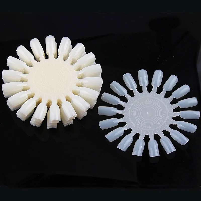 Natural ABS Nail Polish Color Chart 20tips Plastic Nail Color Display