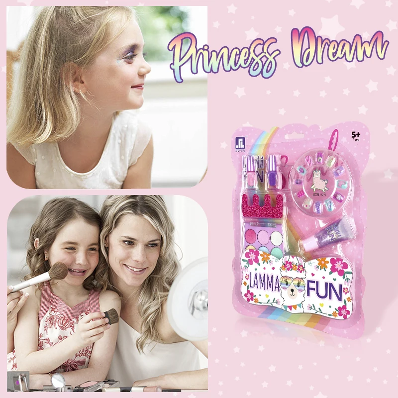 Makeup Sets For Kids Girls  Nail Polish Set Nail Patterns Eye Shadow Palette Lip Gloss Blusher Wholesale Kids Makeup Girls Toys