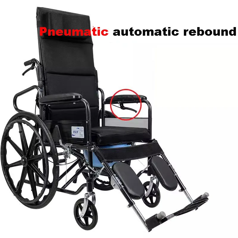 Adult Hydraulic adjustment  lying manual reclining portable wheelchair