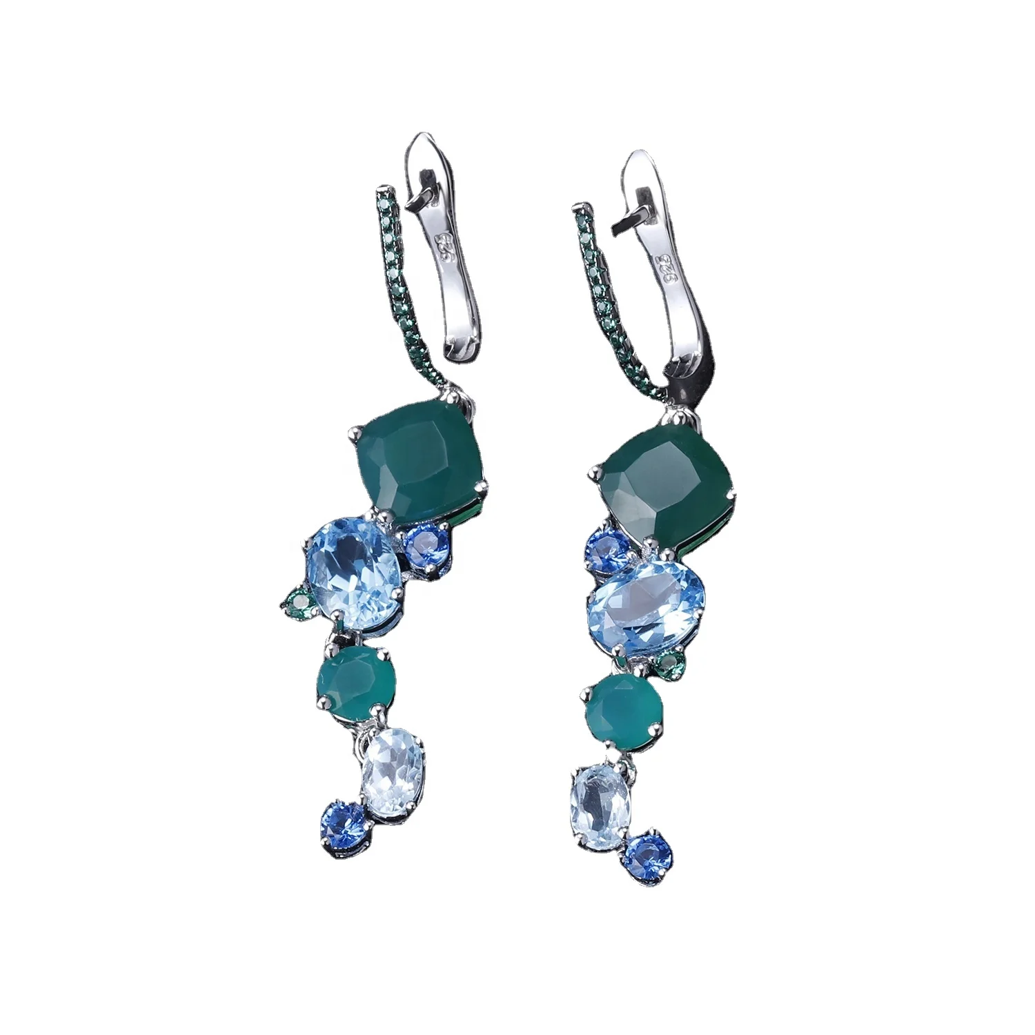 Diamond earrings/Turquoise earring/Sapphire earrings