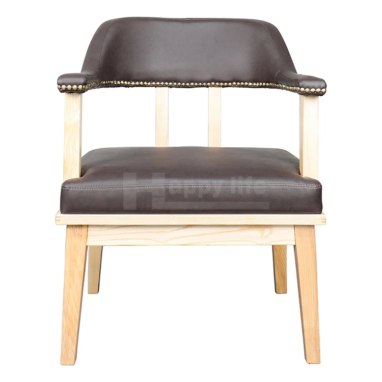 Modern Luxury Design Black High Back Leather Dining Chair For Home Furniture Set With Wood Bench Legs American Factory Made