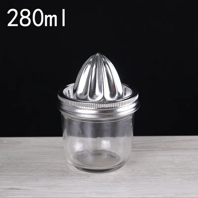 Stainless Steel Lemon Squeezer Professional Manual Hand Press Citrus Juicer Machine with Parts Convenient Fresh Fruit Juicer jar