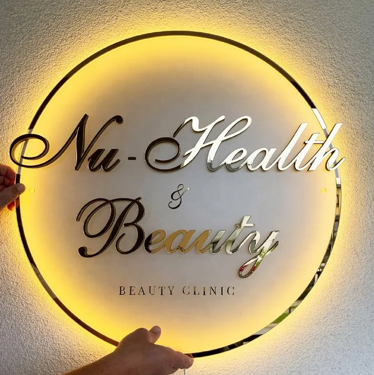 Koncept Drop Shipping 32inch Round LED Beauty Backlit Sign led sign Custom Neon Advertising LED Neon Sign