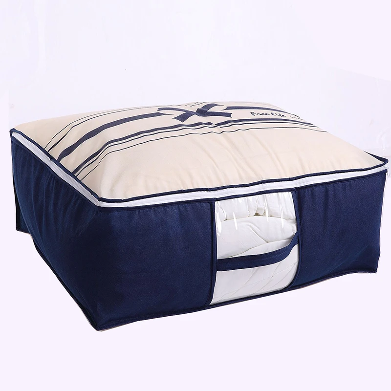 Non-woven family save space closet clothes divider quilt organizer bag under bed storage box