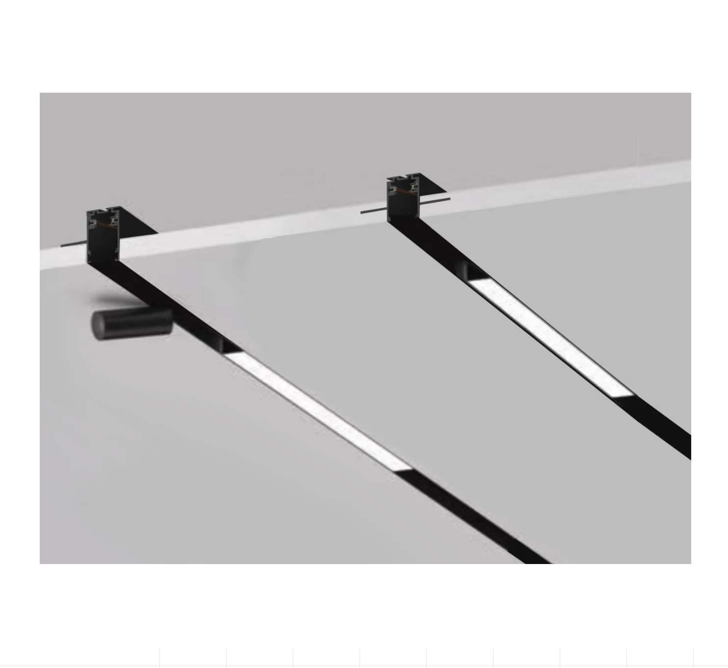 GUPO NEW Magnetic Design 110V or 220V Input 2 Wires 25mm Wide Track Rail