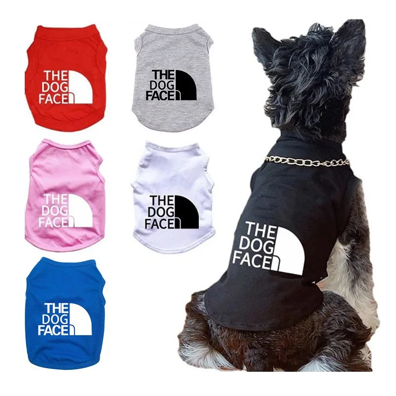 Wholesale Luxury Branded Dog Clothes Designer Breathable T Shirt The Dog Face Summer Vest For Pet