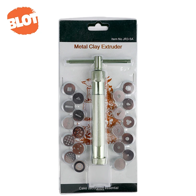 BLOT JR3-5A 20 Shapes Green Color Pottery Tools Gun Metal Clay Extruder For Decoration
