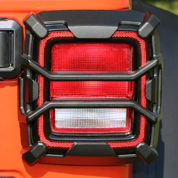 Fits Factory OEM LED Tail Lights Black Tail Light Guard for Jeep Wrangler JL Rubicon Sport Sahara 2018+