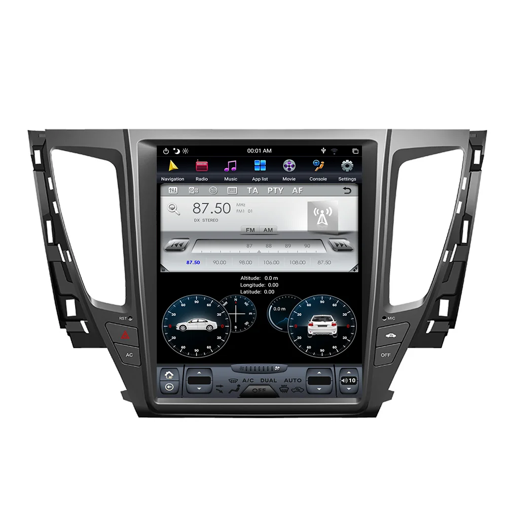 Hot 2022 Vertical Screen Car Radio GPS Navigation DVD Video Stereo Player Multimedia For Mitsubishi Pajero Sport 2016-2019