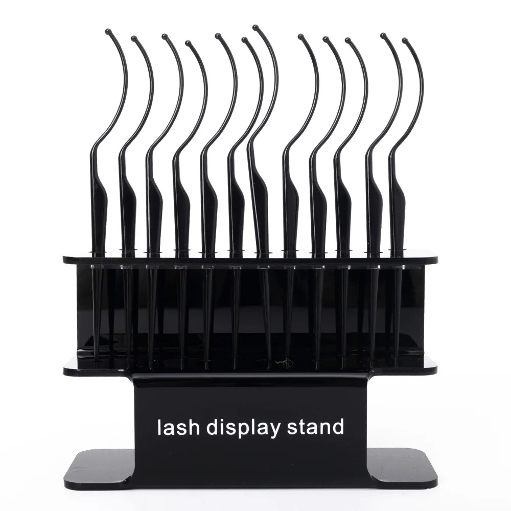 Customized Lash Tester Stick Fancy Eyelash Display Stand With 12 Eye Lash Test Sticks Holes Eyelash Displaying