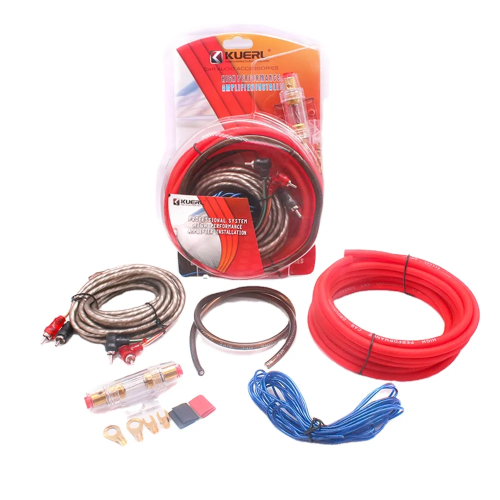 Wholesale car amplifier wiring kits 6GA amplifier installation kit 3200W car subwoofer cable set