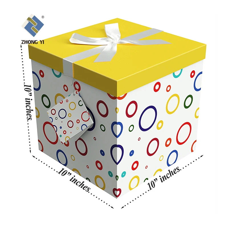 Custom Lid and Bottom Large Cardboard Gift Boxes with Lids Fancy Gift Box