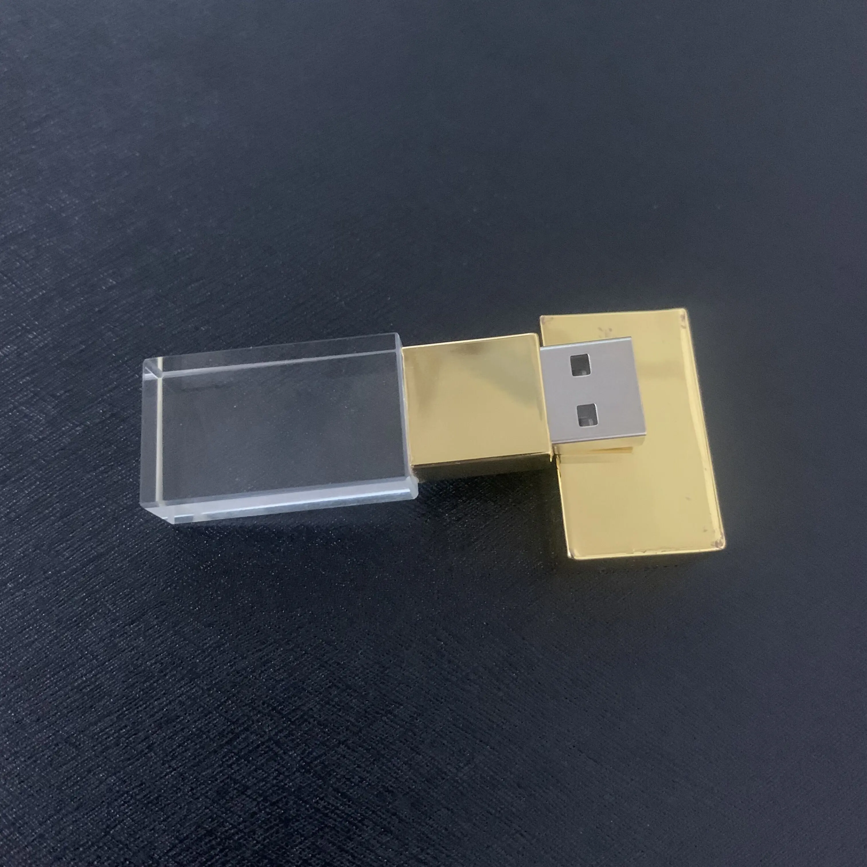 Rose Golden Glass Romantic Wedding Gifts Crystal Flash Drives 8 GB Custom LOGO Glass 32gb Transparent USB Sticks