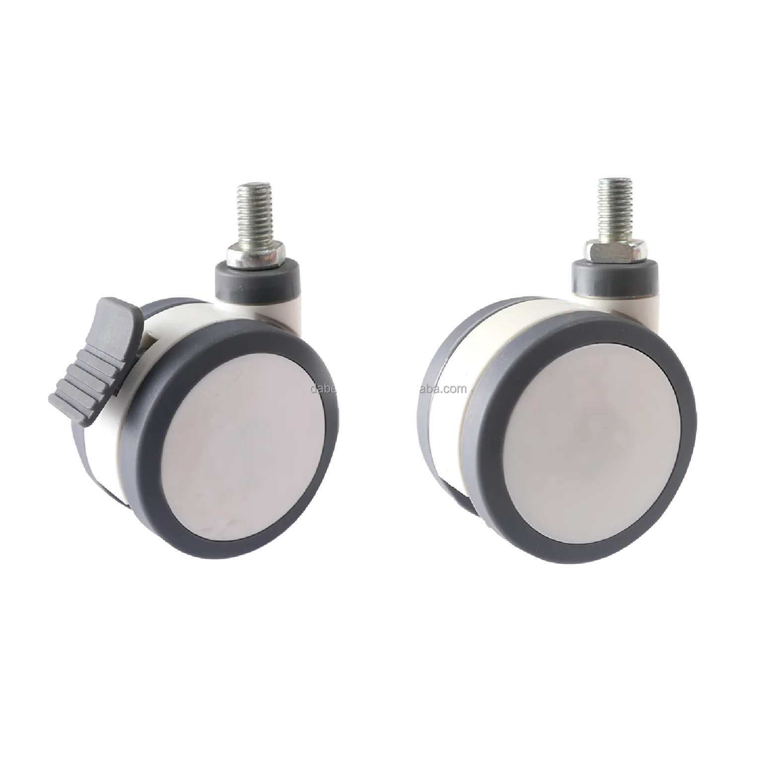 3 Inch Thread Stem Hospital Furniture wheels Medical Cart Double Wheels Caster