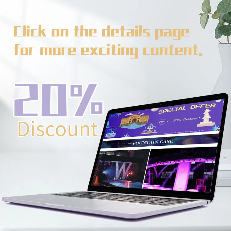 Diki Digital Audio Laser Water Screen Projection For Christmas Video Projection Water