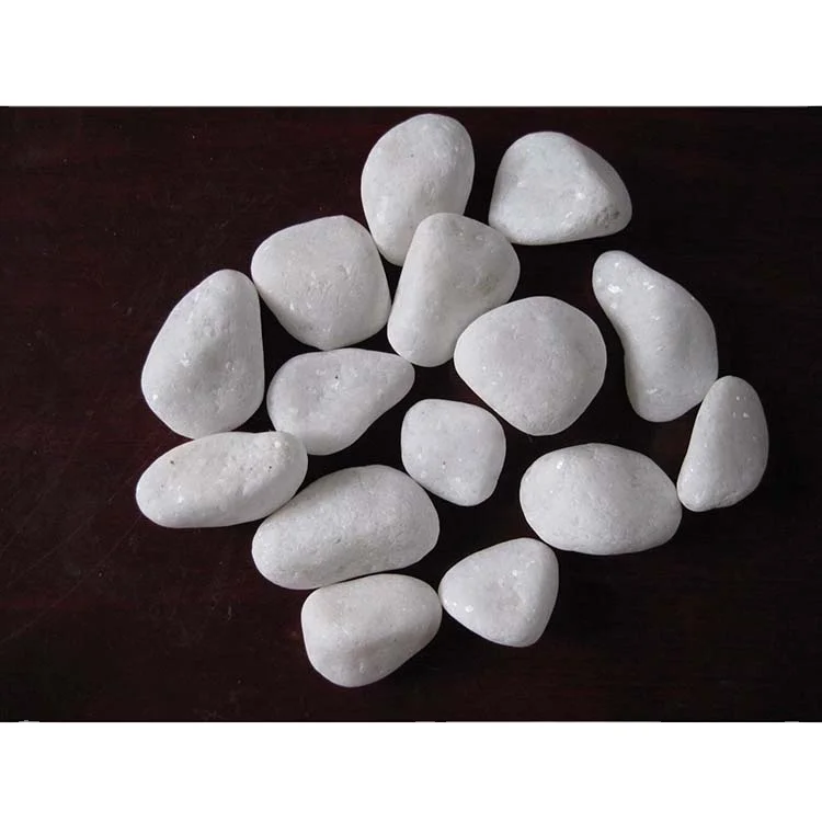 Snow White Round Pebble Stone