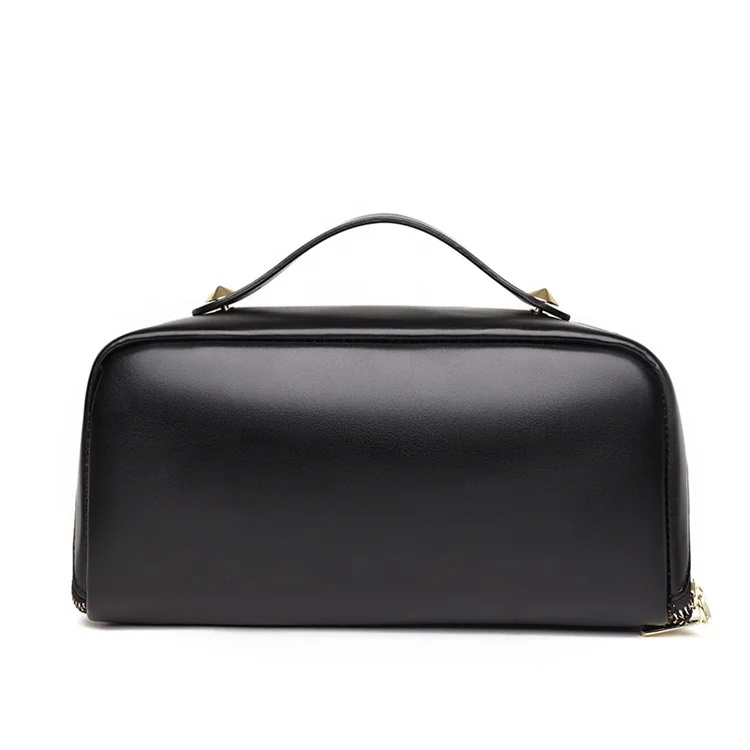 Wholesale Custom Large-Capacity Bag Portable PU Leather Makeup Dust Bag Travel Toiletry Packing Zipper Cosmetic PU Leather Bag