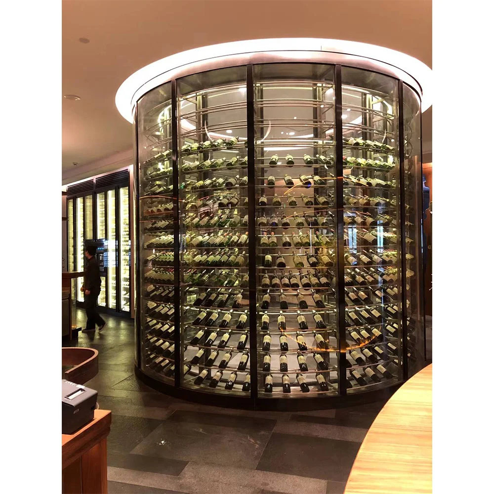 Customized modern stainless steel  wine refrigerator cabinet wine cellar wine cooler  for Restaurant or Bar