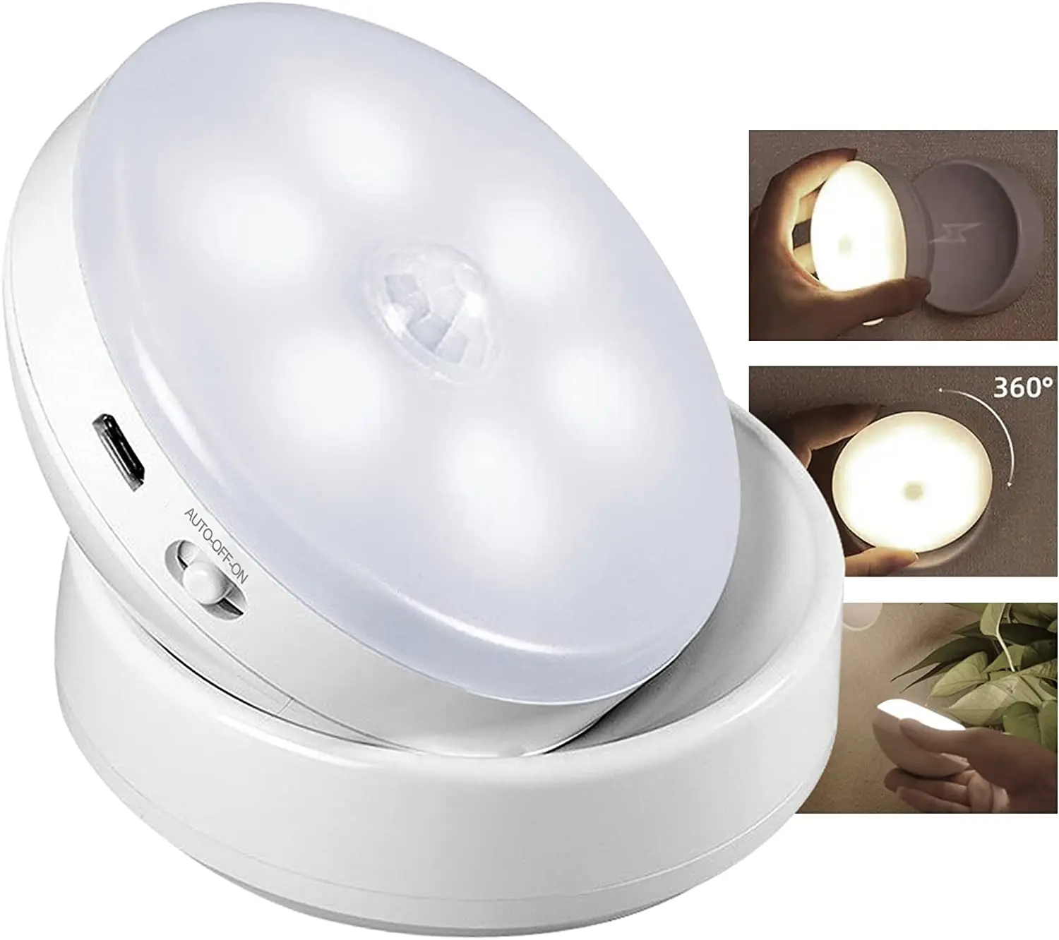 360 degree  Magnetic attraction base without dead corners Automatic wireless human body sensing light short charging time