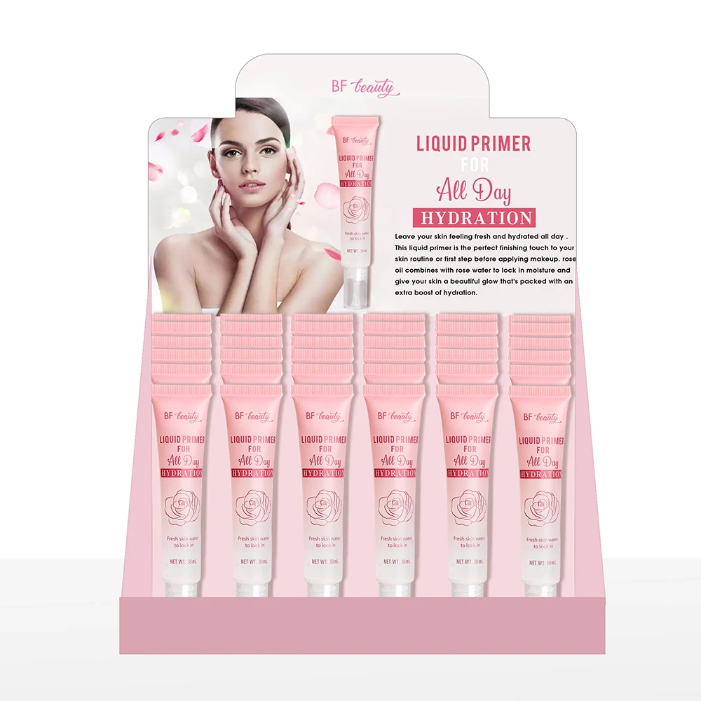 Cosmetics OEM Manufacturer 30ml Tube Pack Ali Day Hydration Rose Oil Makeup Primer Private Label Liquid Clear Makeup Primer