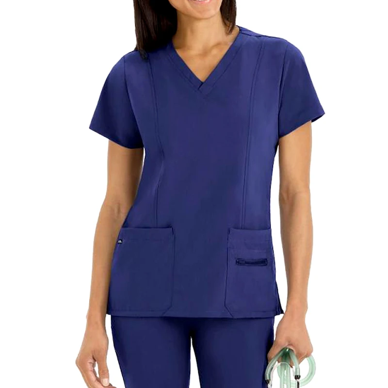 
Fast Shipping Nedical Scrubs Factory Hospital Scrub Uniform for Ladies 