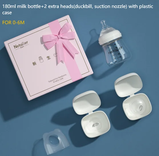 100ml/180ml Wide Feeding Baby Bottle Milk Baby Bottle Glass Baby Bottle Wholesale