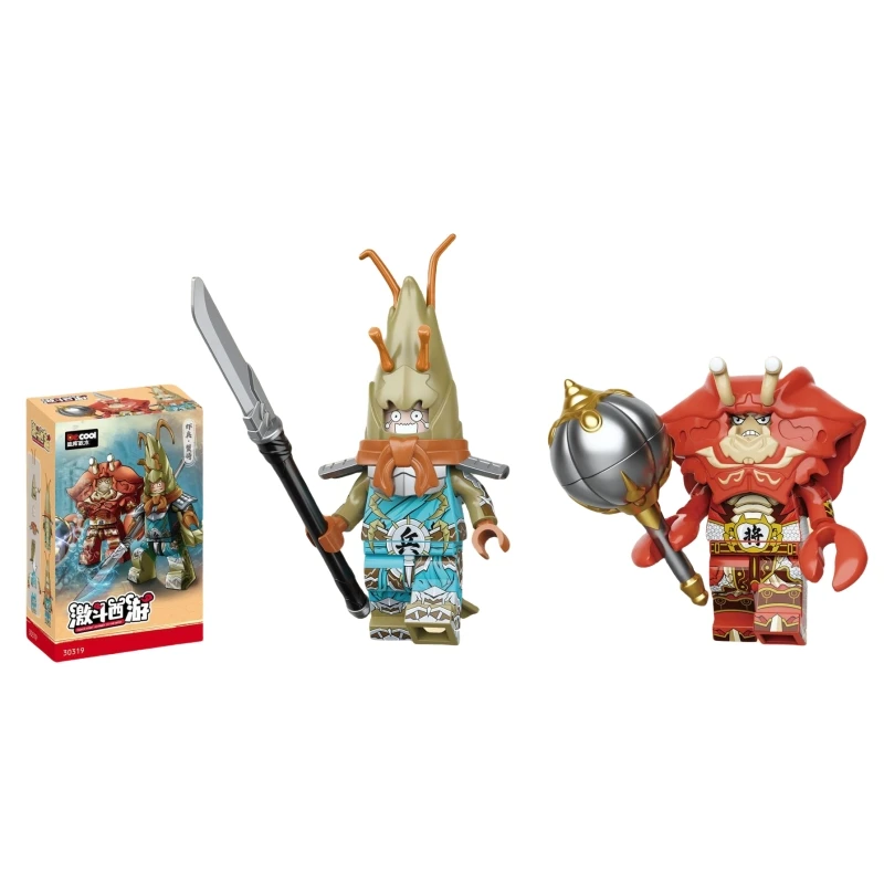 DK30319 Dragon Palace fairy tales Shrimp Soldier Crab General Mini Blocks Building Block Toys for Kids boys girls
