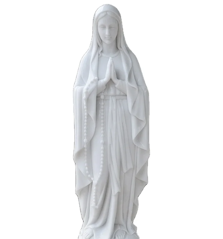 white Stone Carving Sculpture Hand Carved Polished Natural Stone Statue