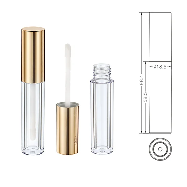 Round Empty Teal Lime Green Lip Gloss Tubes Green