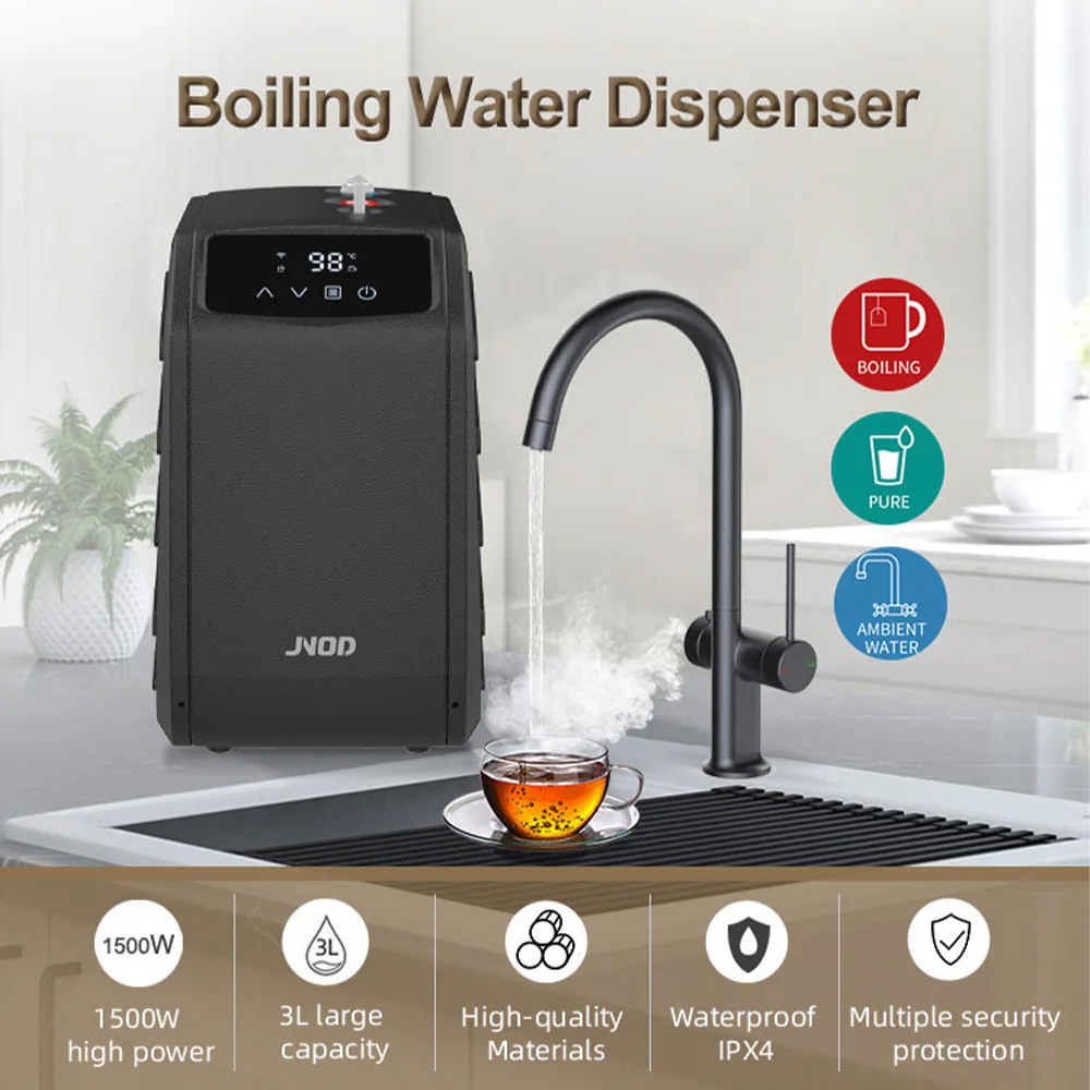 Jnod Instant Electric Boiling Water Tap Kitchen Faucets Under Counter Boiling Hot Water Dispenser Machine Hot and Cold 4 in 1 3L