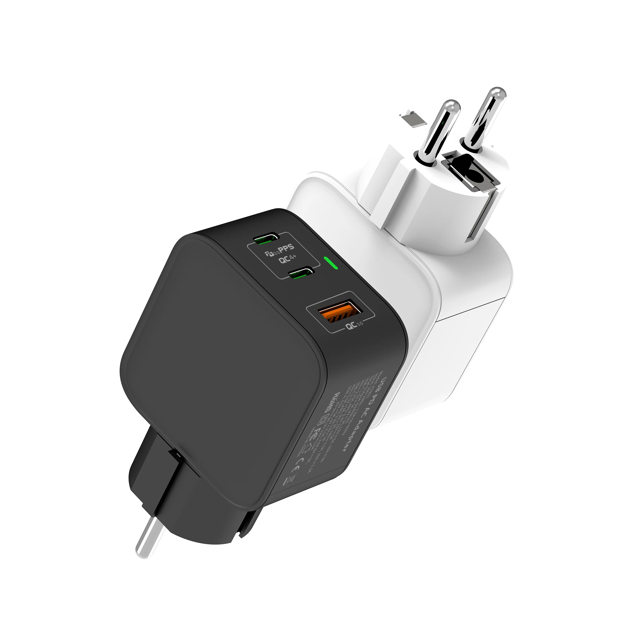 Новейшие продукты 2021 GaN Turbo 65 Вт зарядное устройство с 3 портами USB C PD зарядное устройство Быстрая зарядка 3,0 PD Быстрая зарядка