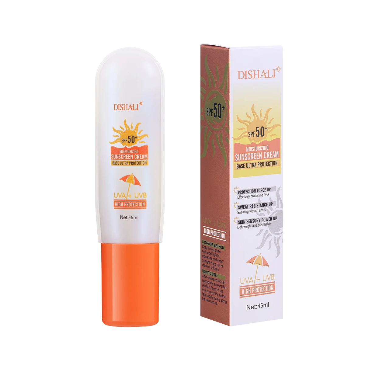 Private Label Vegan Sunscreen For Skin Spf 50 Organic Whitening Sun Screen Uva & Uvb Protection Sunblock Cream