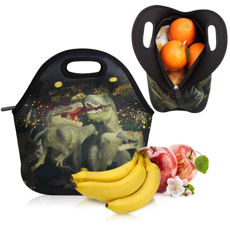 custom sublimation neoprene foldable insulated bento food lunch tote box bag for adult children men