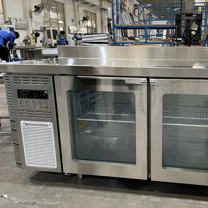 commercial hotel 2 doors fridge freezer stainless steel chiller price whole