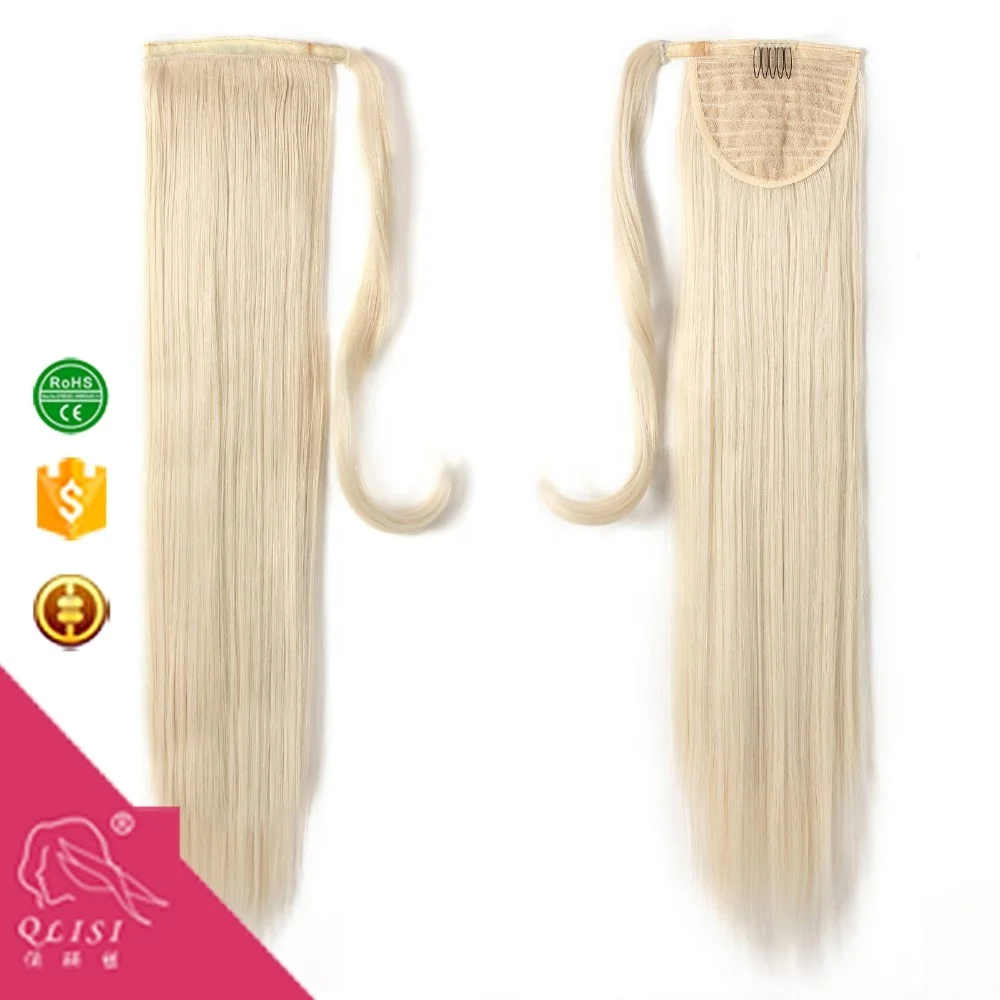 
Easy to wear synthetic hair ponytail long straight ponytail draw string ponytail 