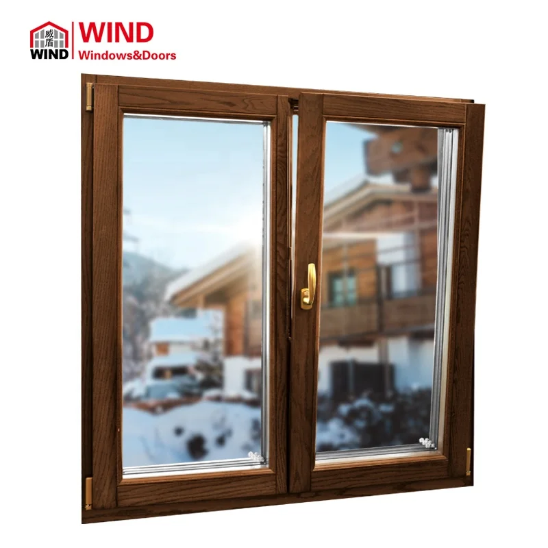 WIND New Italy Style Aluminum Clad Wood Passive Window