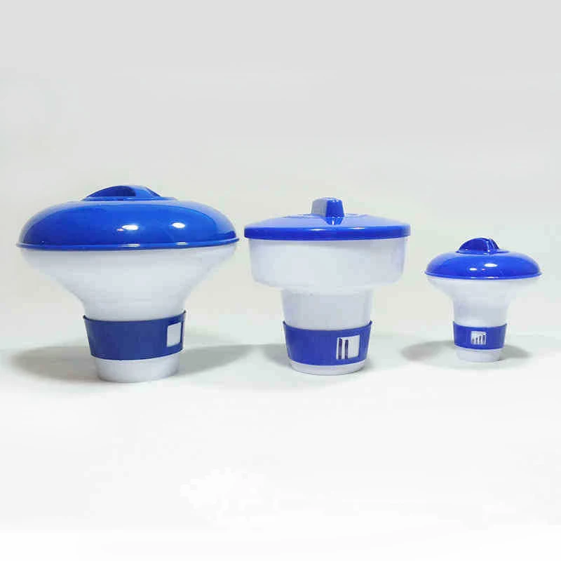 RTS Swimming Pool Chemical Cleaning Accessories Piscina Alberca Tablet Floater Chlorine Tablet Dispenser With Thermometer