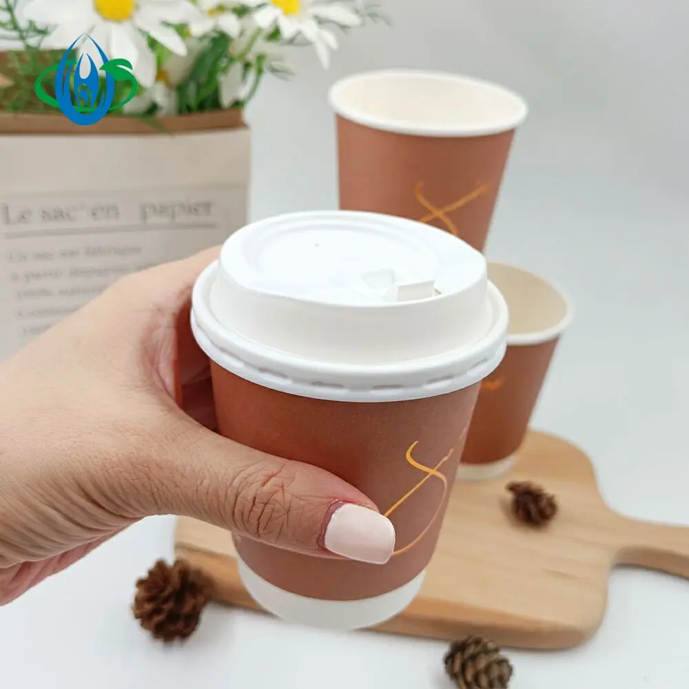 Tall White Smooth Double Wall Paper Hot Cup