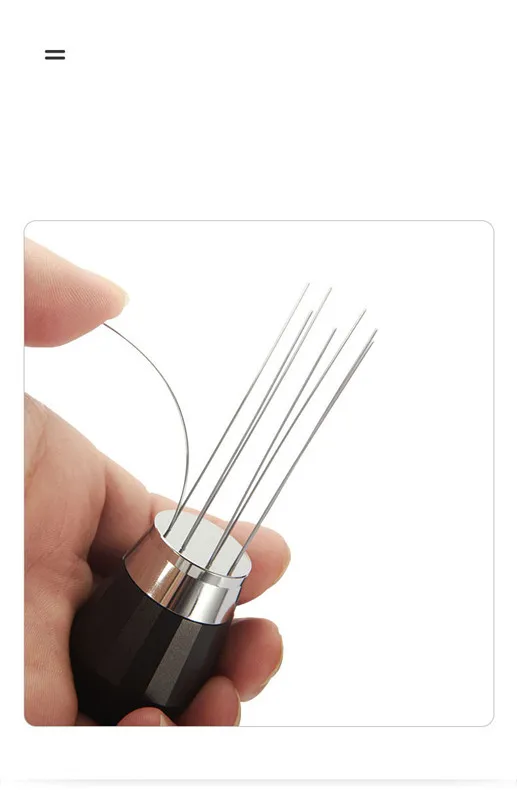 Hot selling barista tools stainless steel needle distributor espresso distribution tool with stand