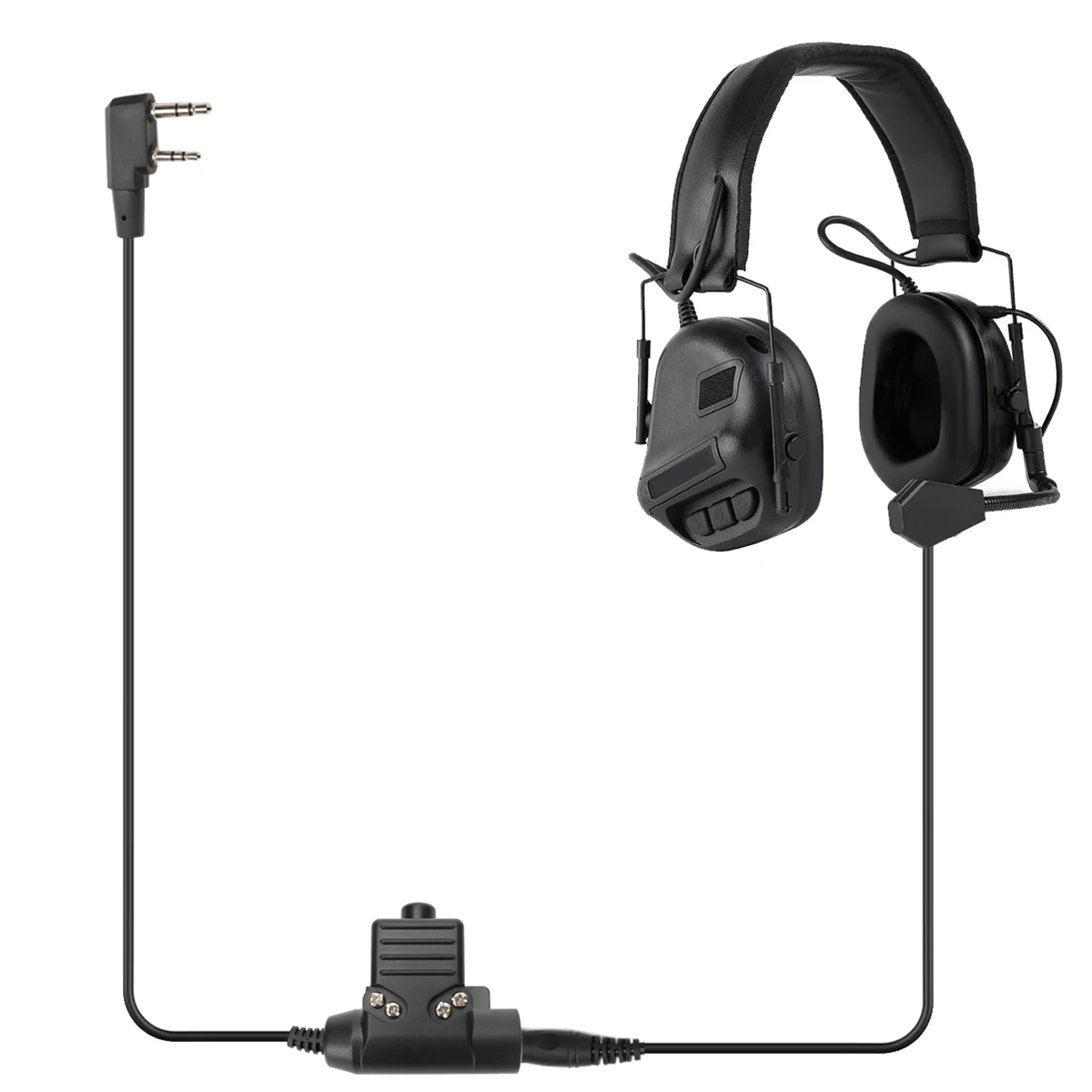 Tactical Helmet  Headset Wargame Hunting Headphone with PTT for Two Way Radio Outdoor Hunting For AR-152 Walkie Talkie
