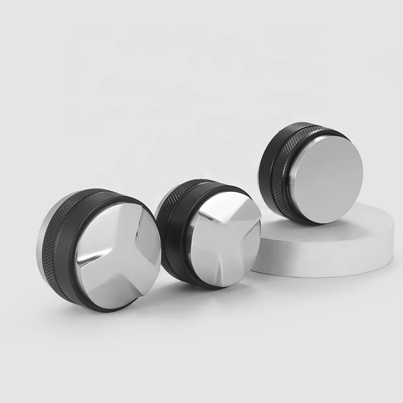 Custom logo two sides coffee tamper distributor coffee leveler for coffee maker