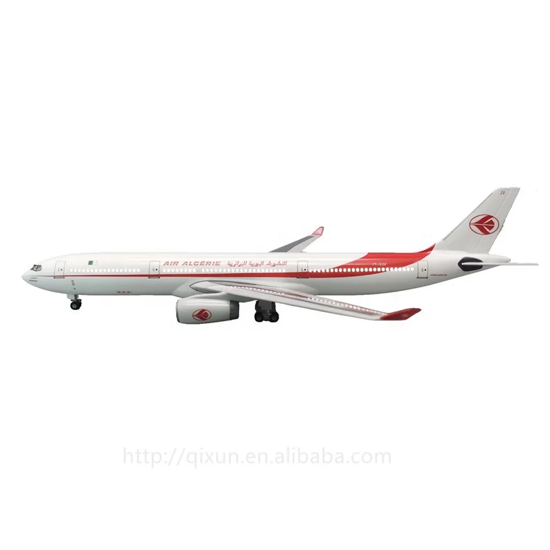 Scale 1:135  47cm A330 AIR ALGERIE Plastic Resin Airplane Model Aircraft with Wheels and LED Lights