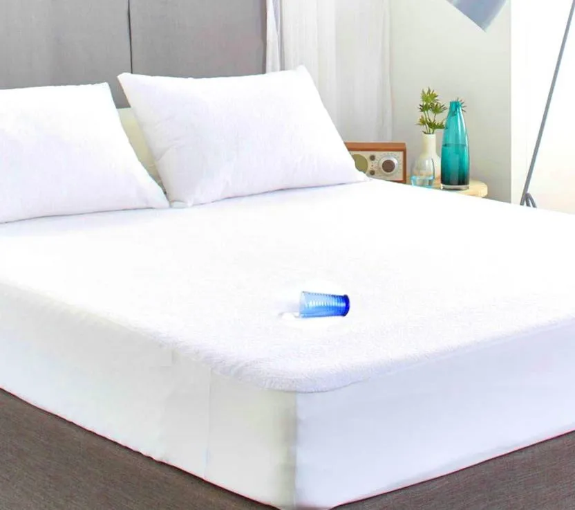 Breathable & Noiseless terry cloth laminated TPU membrane waterproof cotton terry mattress protector
