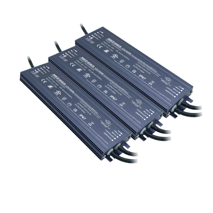 Single Output 12V 24V Dimmable LED Driver 60W 100W 200W 300W Triac 0-10V/1-10V/10V PWM Dimming Waterproof LED Power Supply